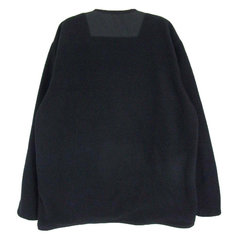 COMME des GARCONS HOMME コムデギャルソンオム HH-T019 ノーカラー フリース ジャケット ライナー カーディガン ブラック系 S【中古】