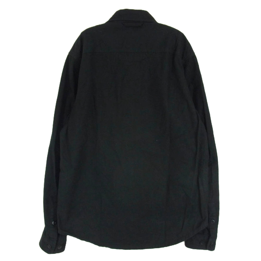 JUNYA WATANABE COMME des GARCONS MAN ジュンヤワタナベコムデギャルソンマン 23AW AD2023 WL-B027 製品染め コットン フランネル 長袖 シャツ ブラック系 S【中古】