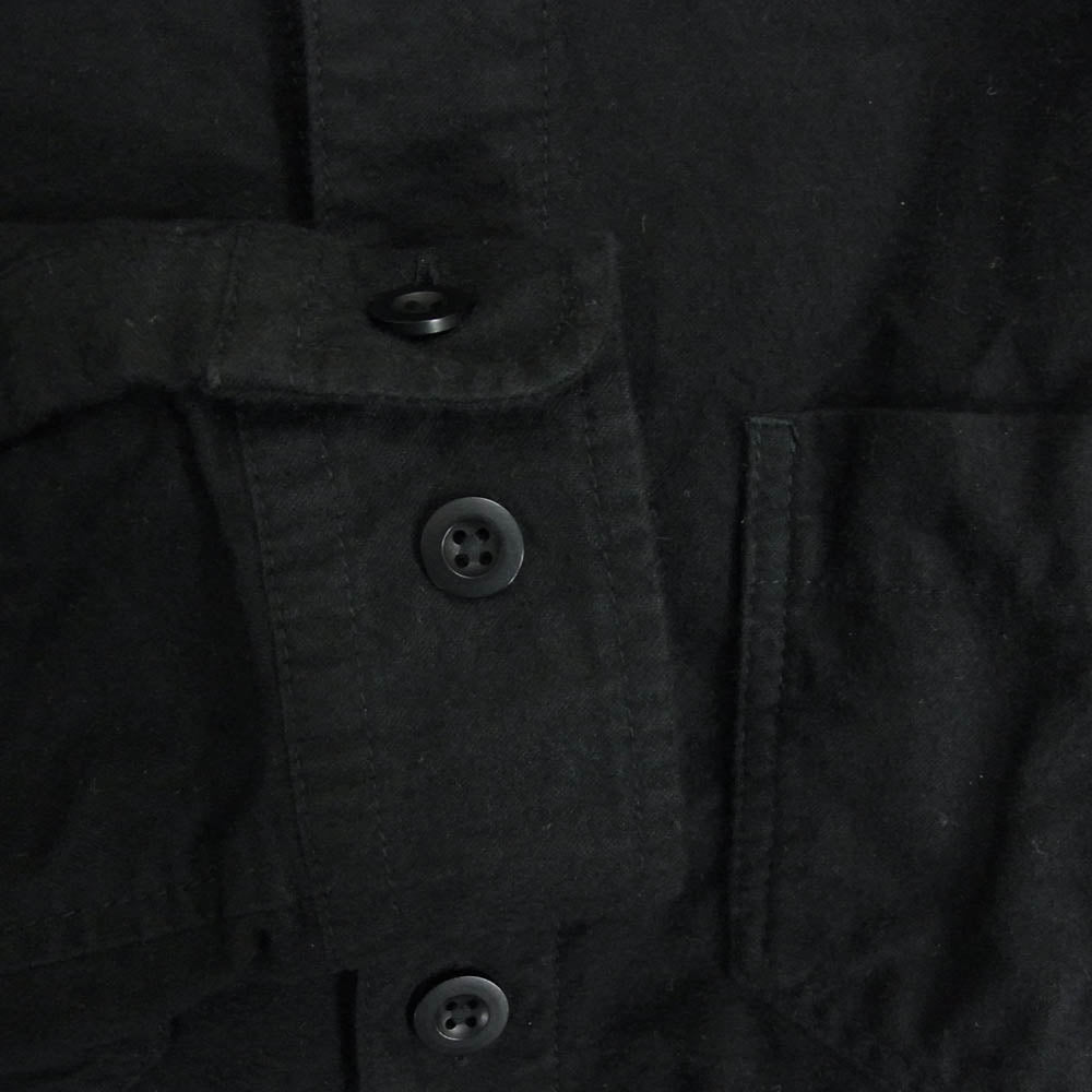 JUNYA WATANABE COMME des GARCONS MAN ジュンヤワタナベコムデギャルソンマン 23AW AD2023 WL-B027 製品染め コットン フランネル 長袖 シャツ ブラック系 S【中古】