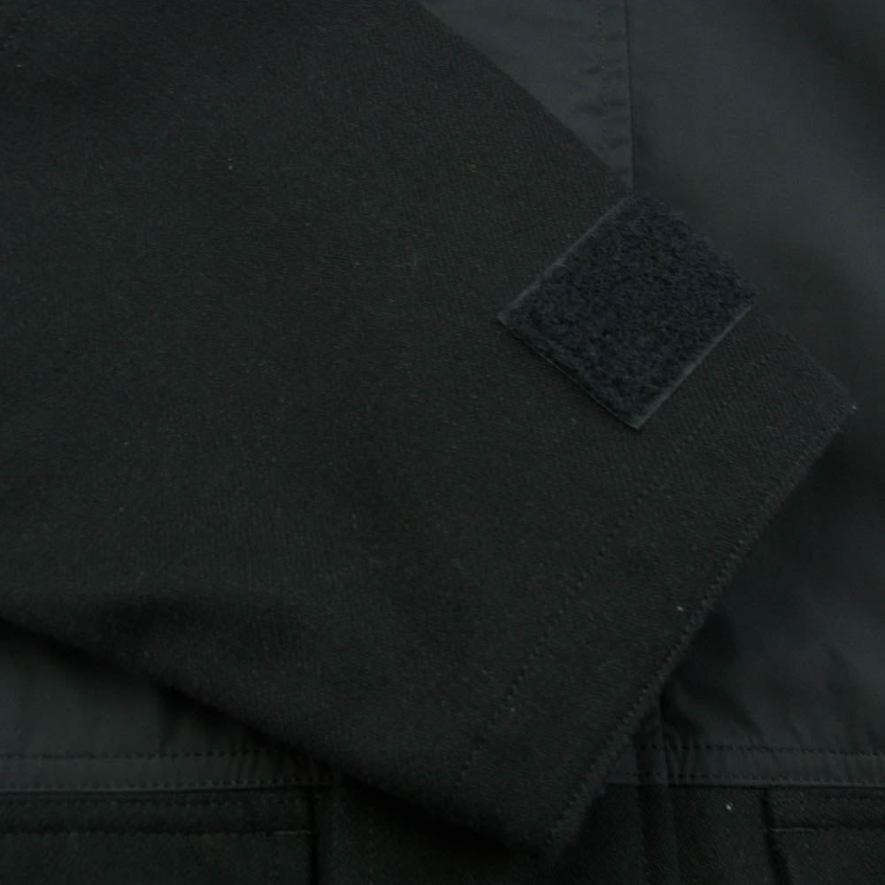 COMME des GARCONS HOMME コムデギャルソンオム 23AW AD2023 HL-J006 エステル マット クロス フーデット ジップアップ ジャケット ブラック系 S【中古】