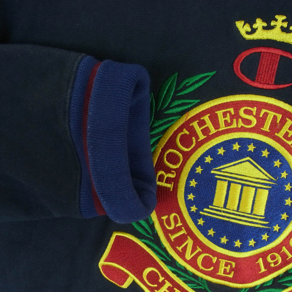 Champion チャンピオン C8-U005 カレッジ刺繍 リバースウィーブ スウェット トレーナー 中国製 ダークネイビー系 XL【中古】