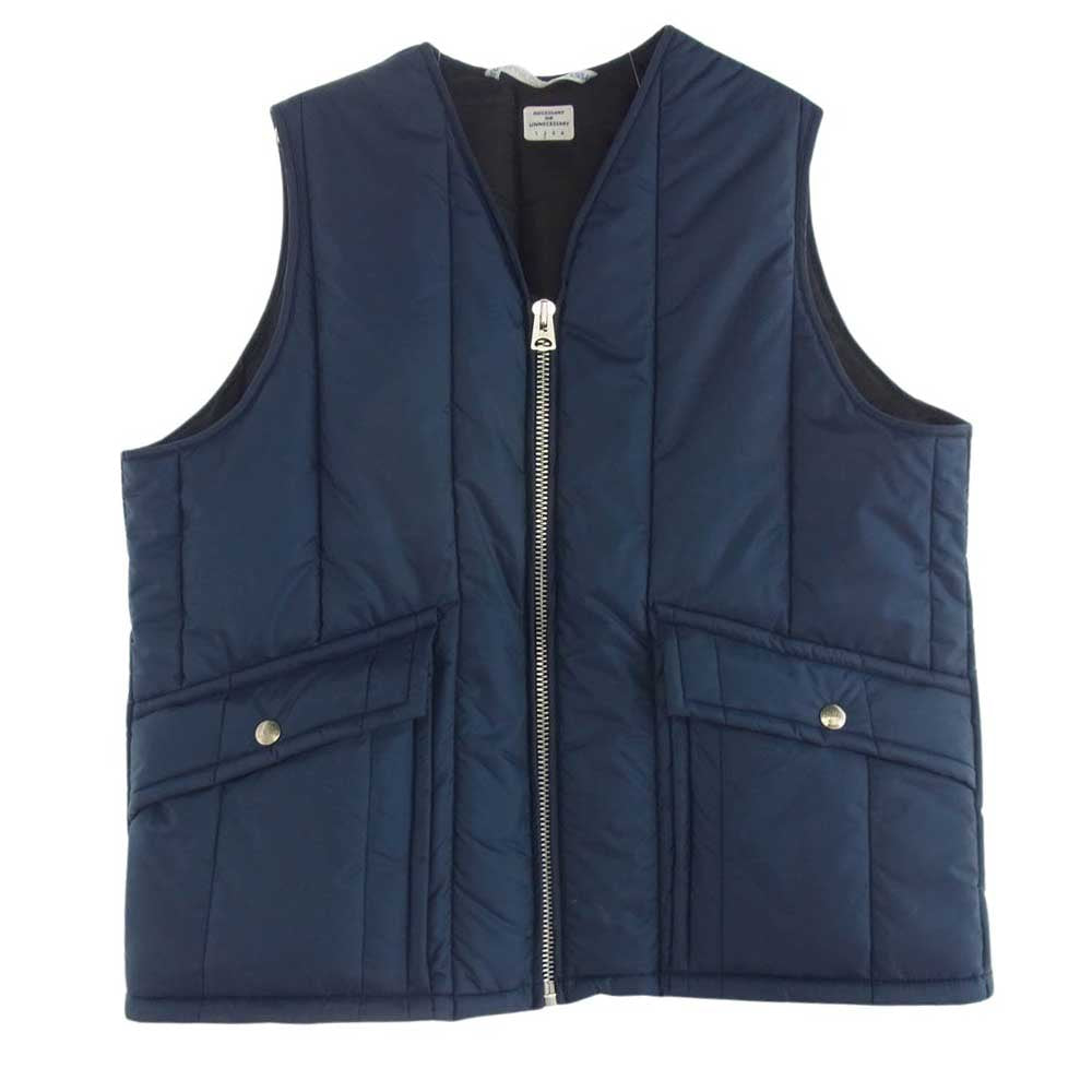 ネセサリーオアアンネセサリー JACKSON VEST 中綿 ベスト ネイビー系 2【中古】