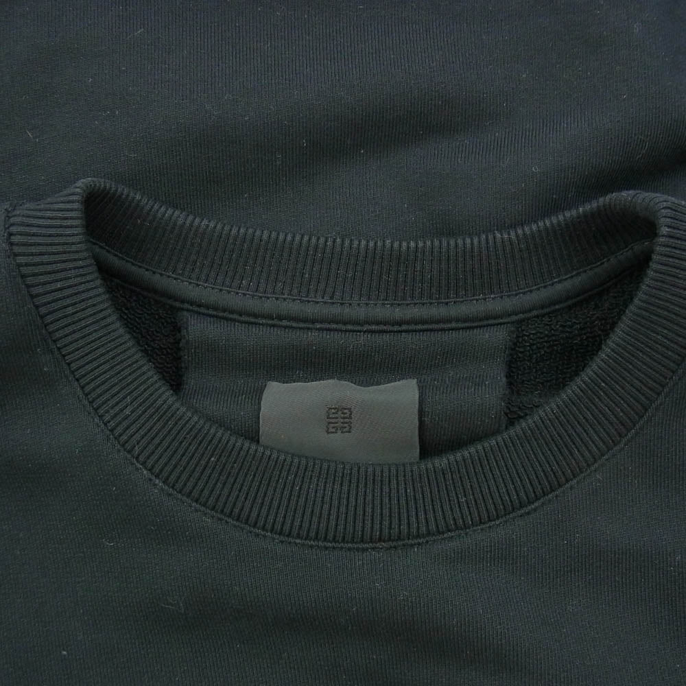 GIVENCHY ジバンシィ BMJ0HA3Y8N Reverse slim fit sweatshirt リバース ロゴ クルーネック スウェット シャツ トレーナー ブラック系 L【中古】