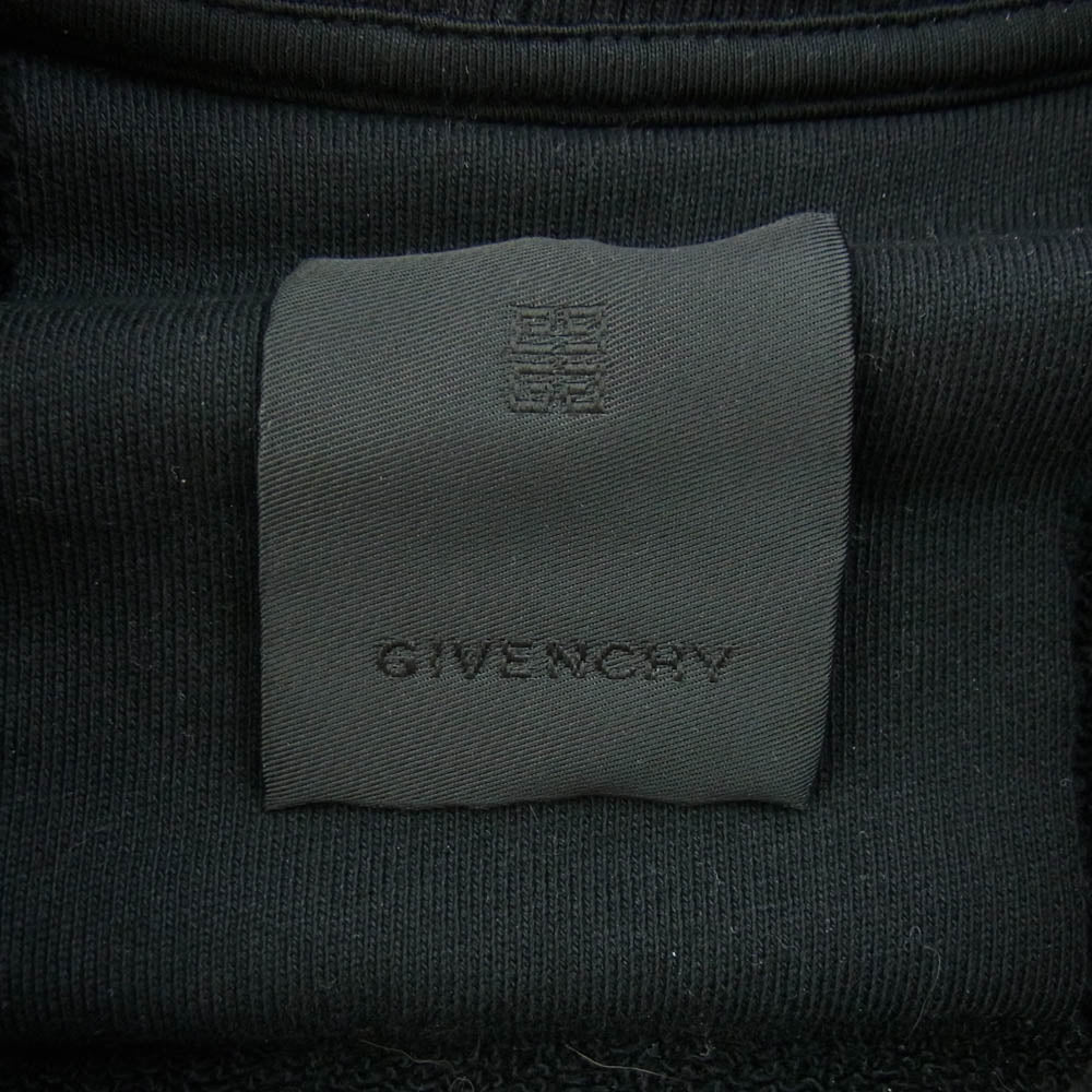 GIVENCHY ジバンシィ BMJ0HA3Y8N Reverse slim fit sweatshirt リバース ロゴ クルーネック スウェット シャツ トレーナー ブラック系 L【中古】