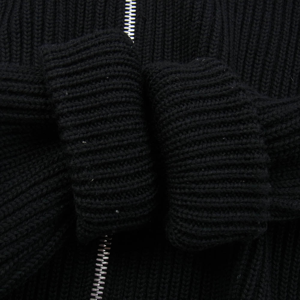 MAISON MARTIN MARGIELA メゾンマルタンマルジェラ 15AW S30GP0173 14ライン ドライバーズ ニット ジップアップ カーディガン 四つタグ ブラック系 L【中古】