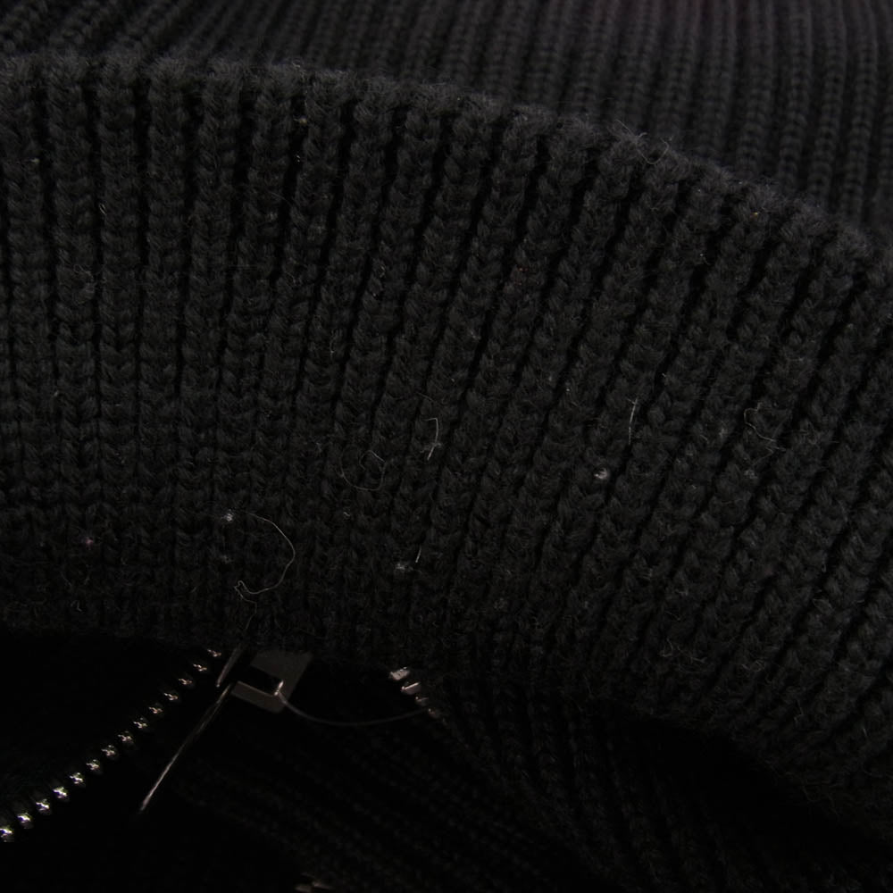 MAISON MARTIN MARGIELA メゾンマルタンマルジェラ 15AW S30GP0173 14ライン ドライバーズ ニット ジップアップ カーディガン 四つタグ ブラック系 L【中古】