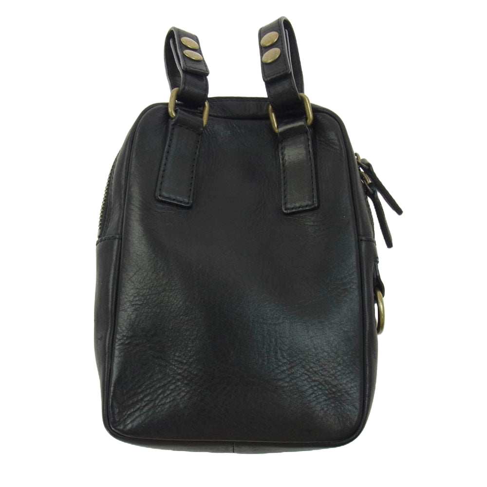 土屋鞄製造所 Gadget ガジェット レザー ビッグポケット ウエストポーチ ブラック系【中古】