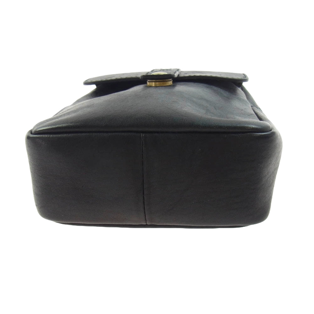 土屋鞄製造所 Gadget ガジェット レザー ビッグポケット ウエストポーチ ブラック系【中古】