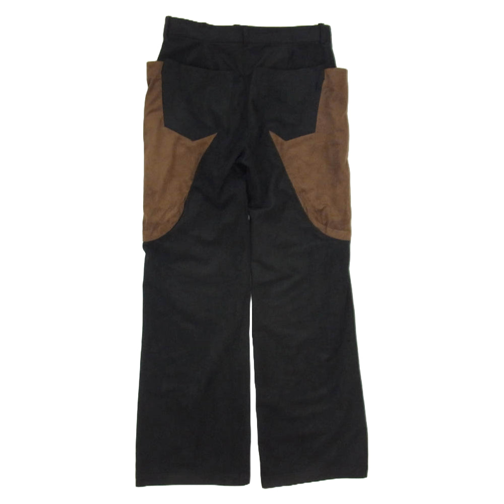 ストロングテ 22SS Buffalo Trousers バッファロー トラウザーズ ストレート パンツ デザイン ポケット ブラック系 M【中古】