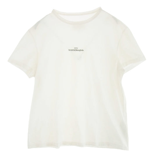MAISON MARGIELA メゾンマルジェラ 22SS S30GC0701 10ライン 反転ロゴ リバースロゴ 四つタグ 半袖 Tシャツ ホワイト系 50【中古】