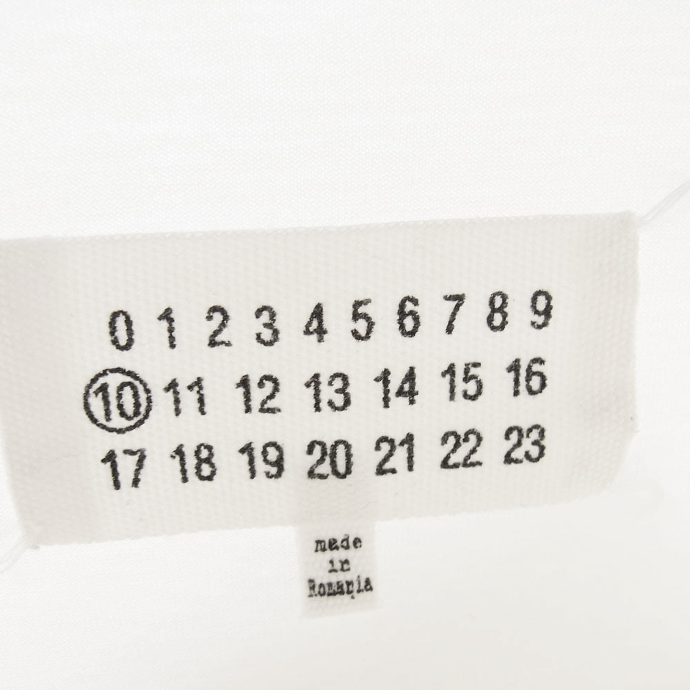 MAISON MARGIELA メゾンマルジェラ 22SS S30GC0701 10ライン 反転ロゴ リバースロゴ 四つタグ 半袖 Tシャツ ホワイト系 50【中古】