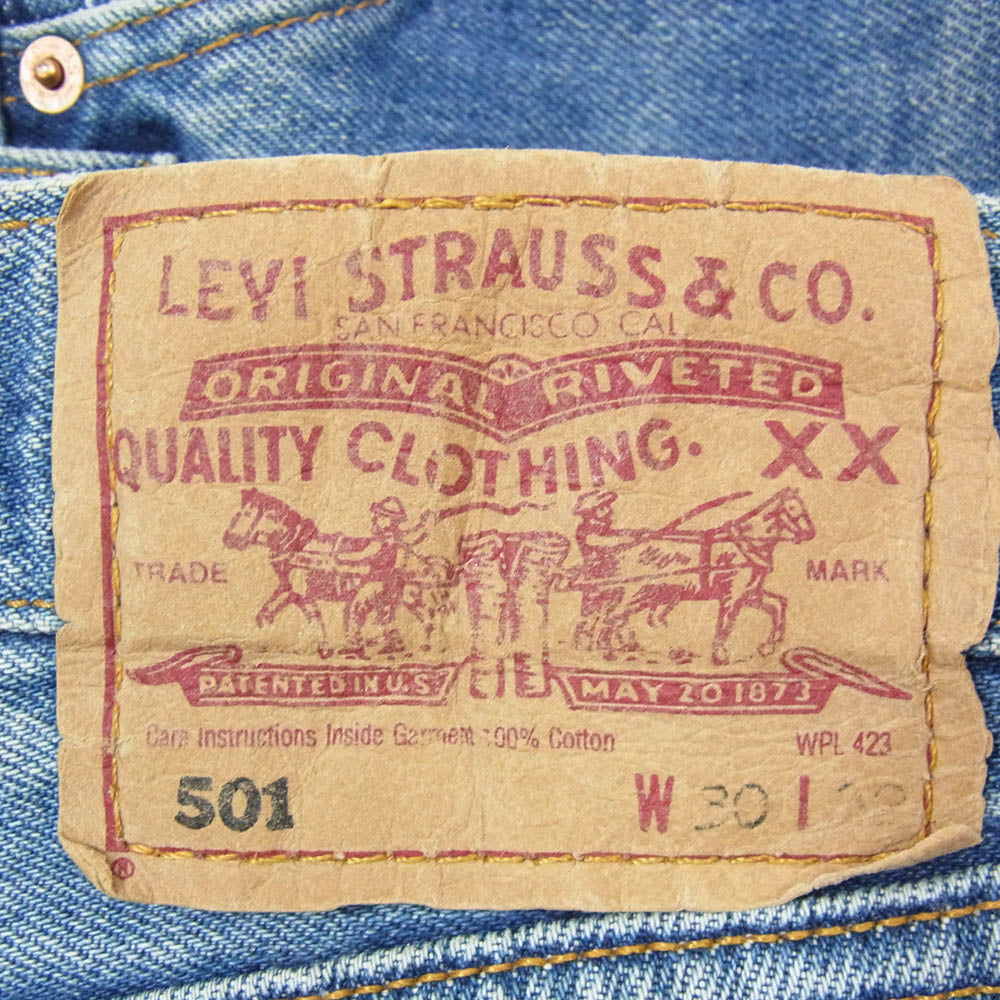 Levi's リーバイス 90's 501 ボタンフライ デニムパンツ インディゴブルー系 30【中古】