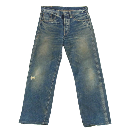 Levi's リーバイス 復刻 501XX ギャラ入り 紙パッチ BIGE 均等V フロントVステッチ オフセットセンターループ インディゴブルー系 W31【中古】