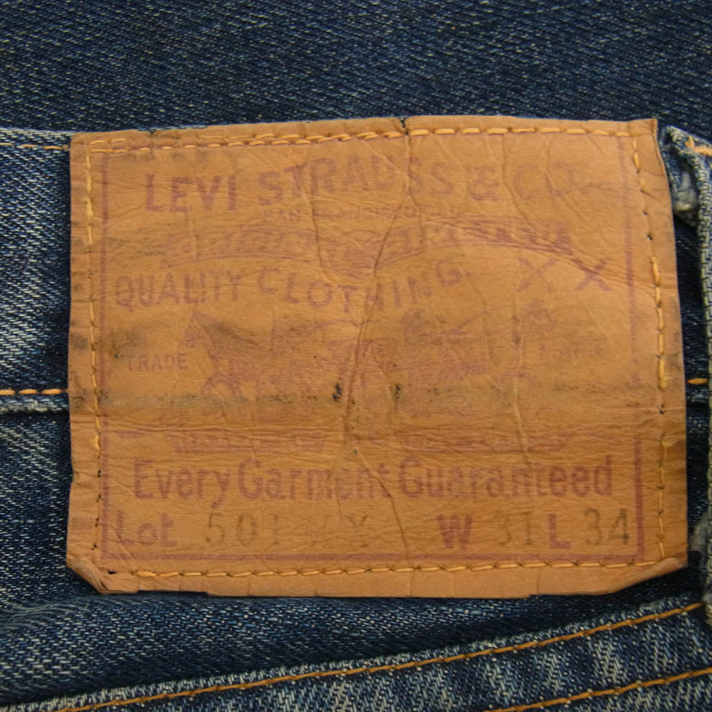 Levi's リーバイス 復刻 501XX ギャラ入り 紙パッチ BIGE 均等V フロントVステッチ オフセットセンターループ インディゴブルー系 W31【中古】