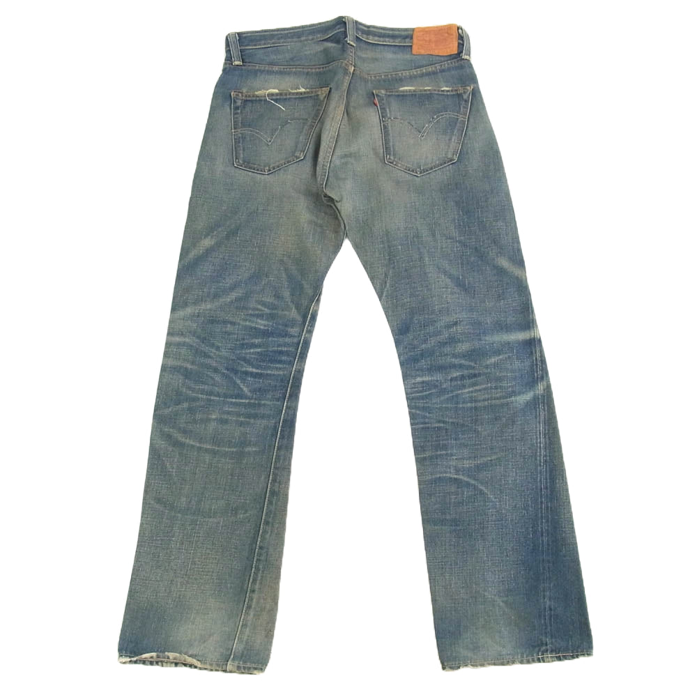 Levi's リーバイス 復刻 501XX ギャラ入り レザーパッチ BIGE 均等V フロントVステッチ インディゴブルー系 34【中古】