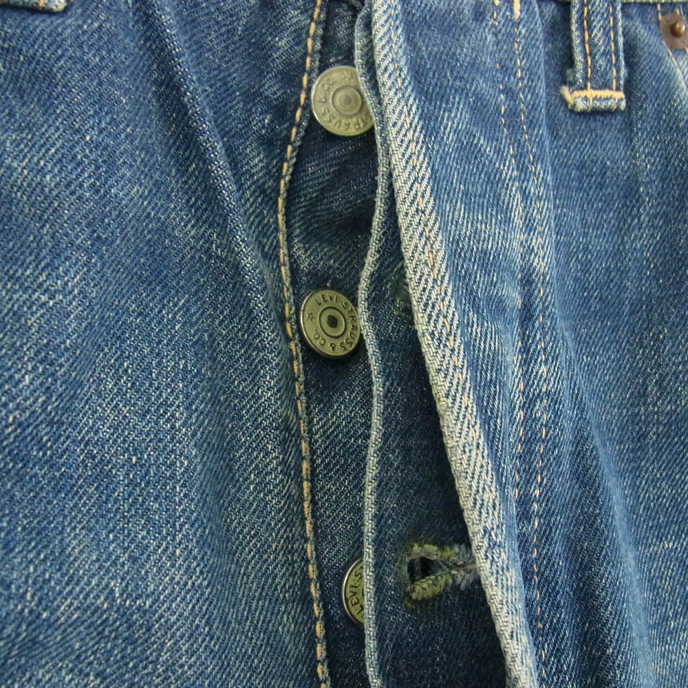 Levi's リーバイス オリジナル 60s 501 BIGE 初期 Vステッチ ウエストシングル 均等V 刻印W 足長R デニム パンツ インディゴブルー系【中古】