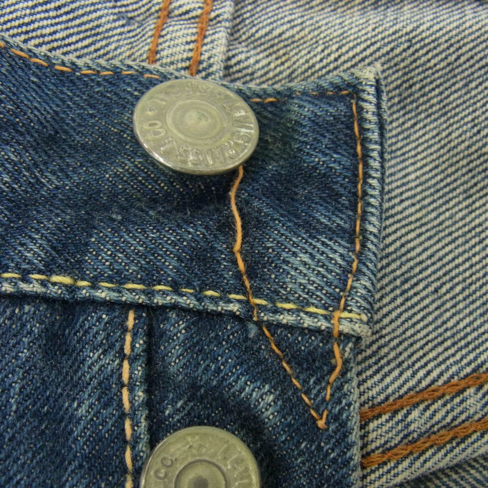 Levi's リーバイス オリジナル 60s 501 BIGE 初期 Vステッチ ウエストシングル 均等V 刻印W 足長R デニム パンツ インディゴブルー系【中古】