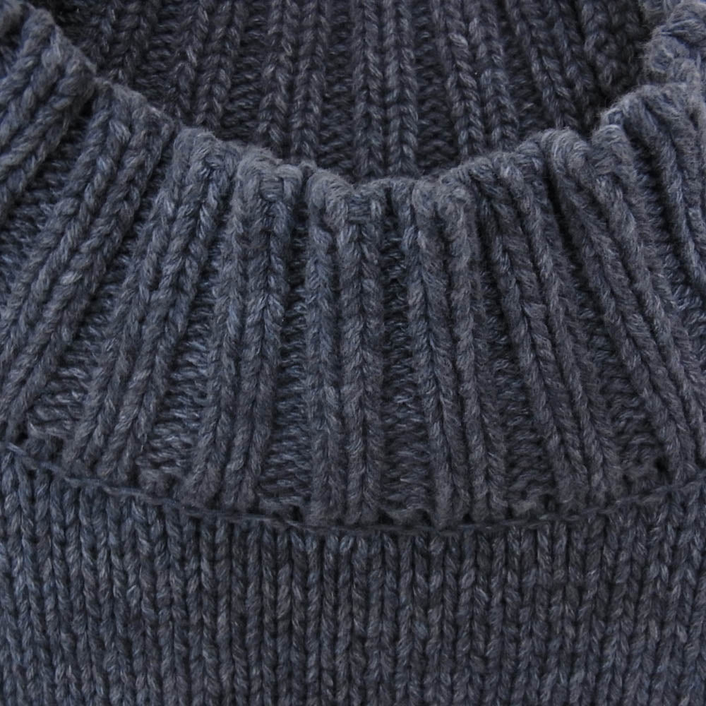 TENDERLOIN テンダーロイン 19AW MOCK NECK COTTON KNIT モックネック コットン ニット ネイビー系 S【中古】