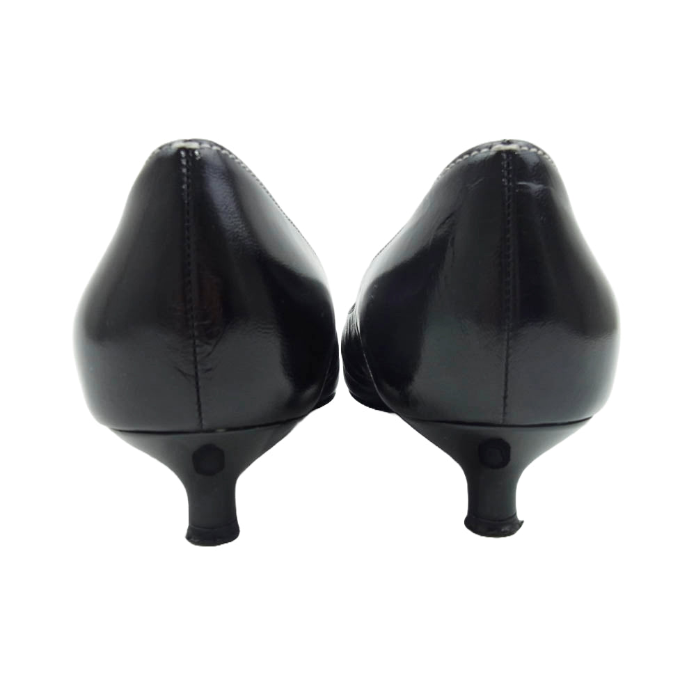 Salvatore Ferragamo サルヴァトーレフェラガモ ガンチーニ パンプス サンダル ブラック ブラック系 8【中古】