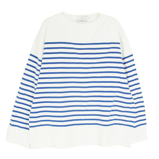 GRAPHPAPER グラフペーパー 22SS GU221-70218 Panel Border L/S Tee  パネル ボーダー ロングスリーブ Tシャツ バスクシャツ カットソー ブルー系 1【中古】
