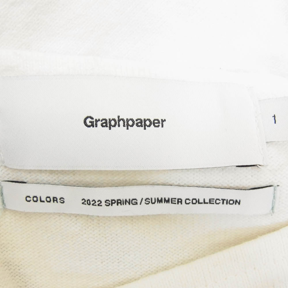 GRAPHPAPER グラフペーパー 22SS GU221-70218 Panel Border L/S Tee  パネル ボーダー ロングスリーブ Tシャツ バスクシャツ カットソー ブルー系 1【中古】