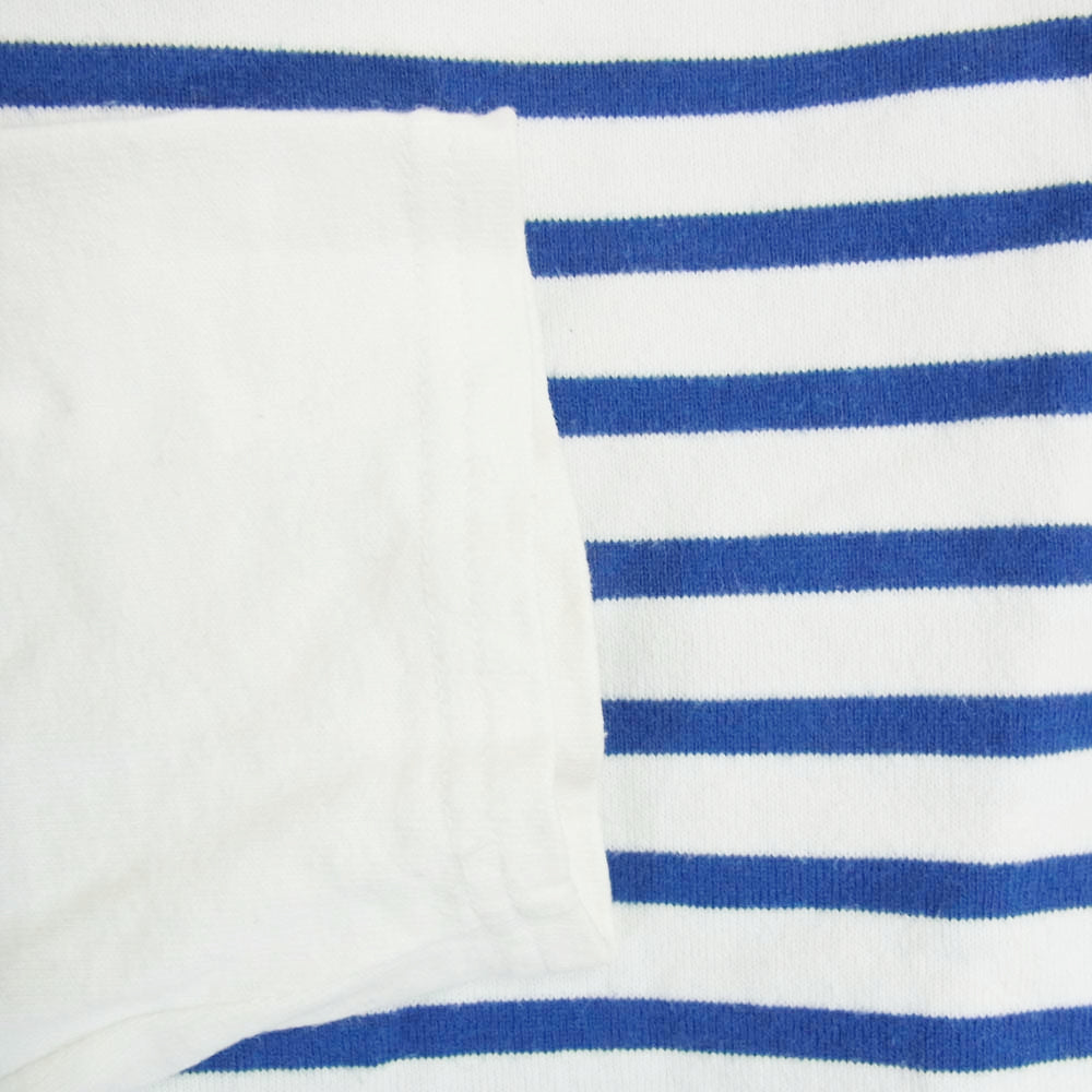 GRAPHPAPER グラフペーパー 22SS GU221-70218 Panel Border L/S Tee  パネル ボーダー ロングスリーブ Tシャツ バスクシャツ カットソー ブルー系 1【中古】