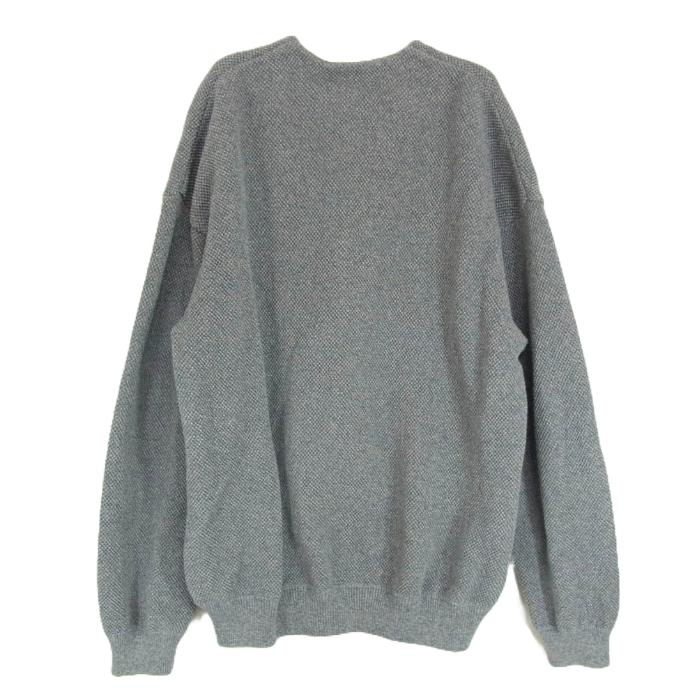 crepuscule クレプスキュール 2103-002 Moss Stitch V/N Cardigan 鹿の子 モススティッチ Vネック カーディガン ブルー系 2【中古】