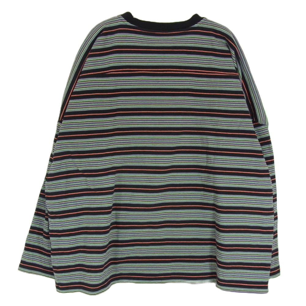 ダイリク 22AW MISSMUCH Border Football Tee フロント刺繍 ボーダー フットボール 長袖カットソー マルチカラー系 F【中古】