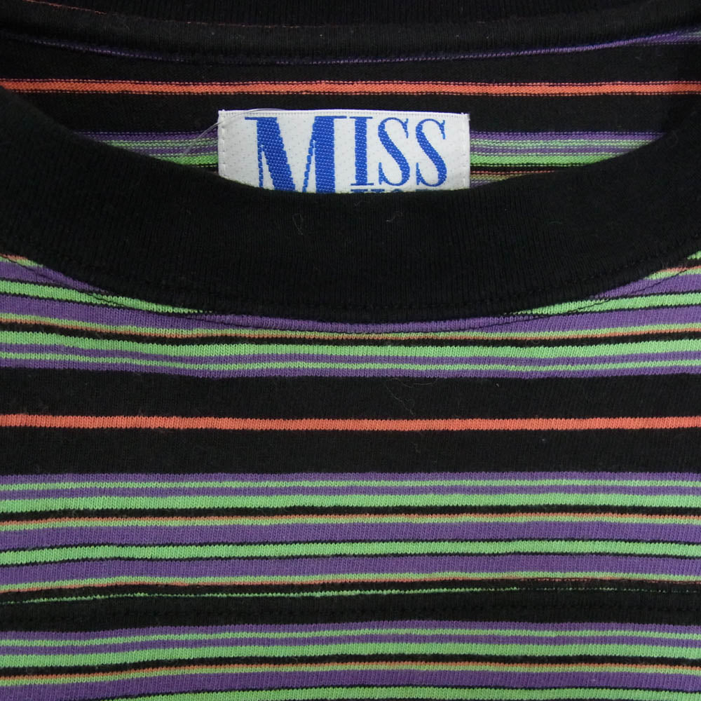 ダイリク 22AW MISSMUCH Border Football Tee フロント刺繍 ボーダー フットボール 長袖カットソー マルチカラー系 F【中古】