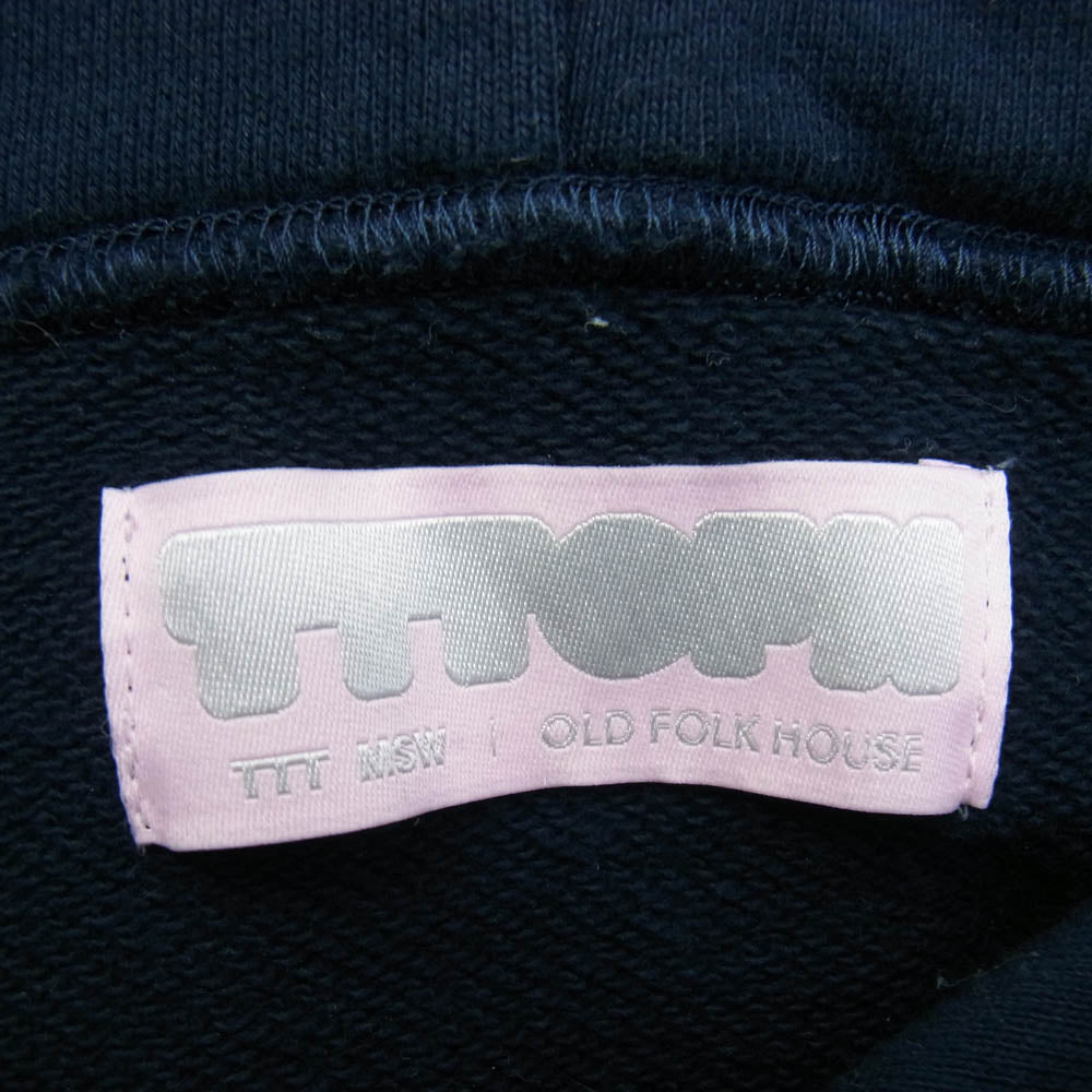 ティー 23AW TTT0FH-2023PW-CT01 × OLD FOLK HOUSE Studs Hoodie スタッズ プルオーバー パーカー ネイビー系 L【中古】