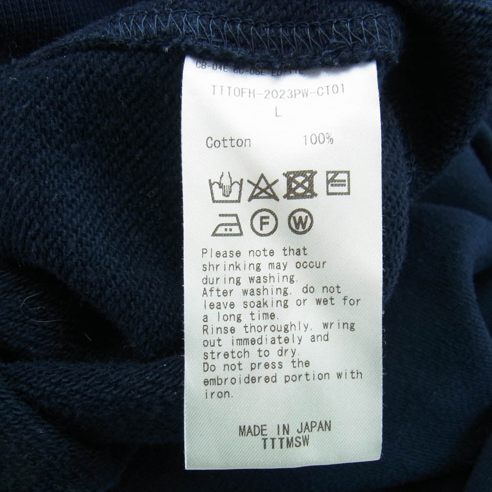 ティー 23AW TTT0FH-2023PW-CT01 × OLD FOLK HOUSE Studs Hoodie スタッズ プルオーバー パーカー ネイビー系 L【中古】