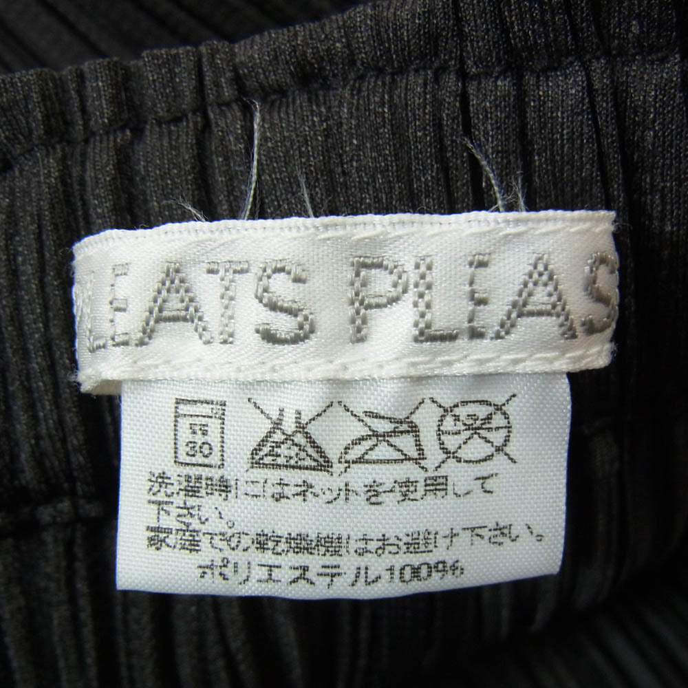 PLEATS PLEASE プリーツプリーズ イッセイミヤケ PP41-423 プリーツ加工 ロング パンツ チャコール系 2【中古】