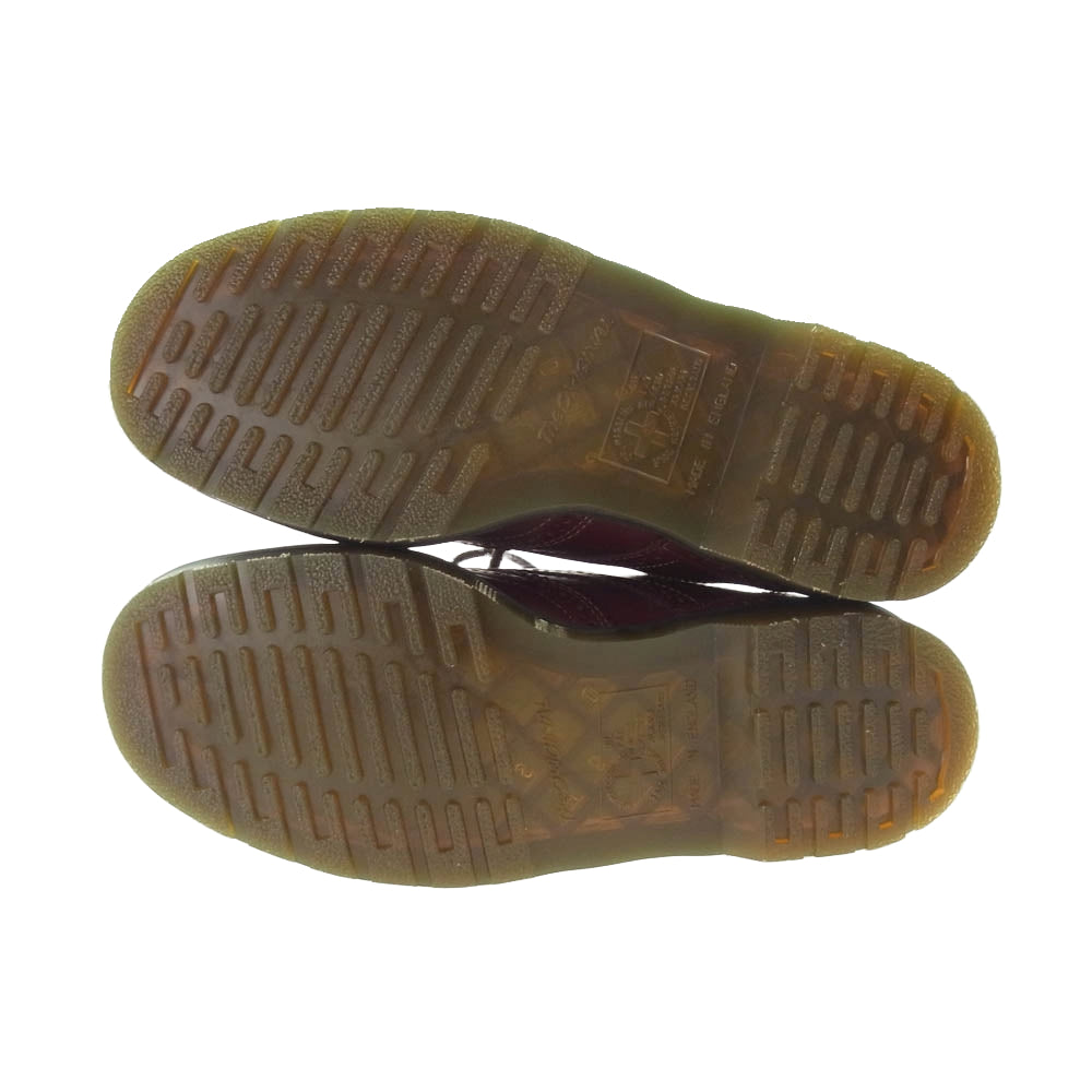 COMME des GARCONS HOMME DEUX コムデギャルソンオムドゥ DZ-K102-001 イングランド製 Dr.Martens ドクターマーチン コラボ ブーツ 13923600 SMOOTH TG CHERRY RED 赤みがかった茶色 UK9【新古品】【未使用】【中古】