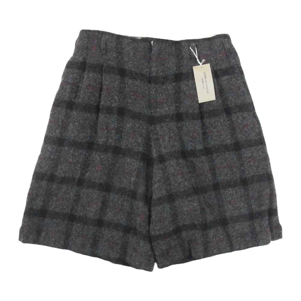 COMME des GARCONS HOMME PLUS コムデギャルソンオムプリュス AD2024 PN-P025-051 ウール 縮絨 チェック 柄 パンツ グレー系 S【極上美品】【中古】