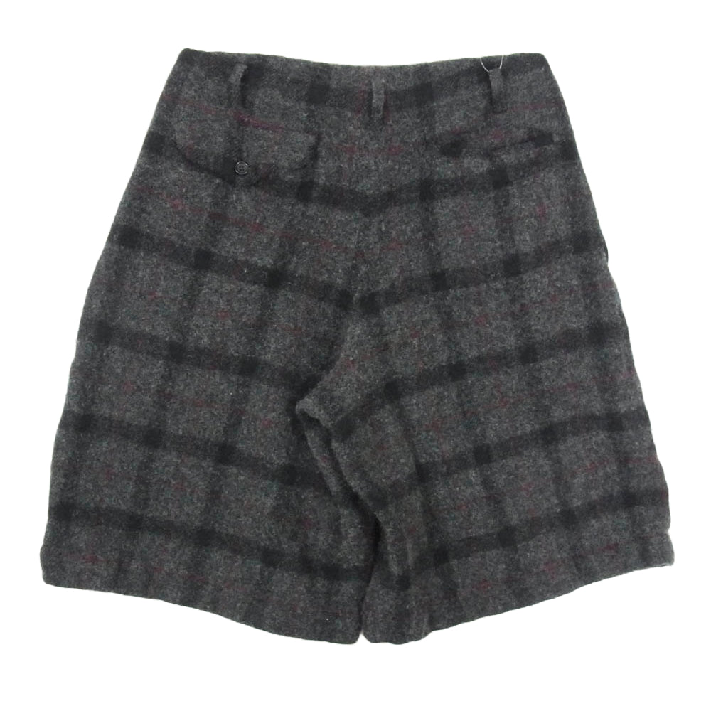 COMME des GARCONS HOMME PLUS コムデギャルソンオムプリュス AD2024 PN-P025-051 ウール 縮絨 チェック 柄 パンツ グレー系 S【極上美品】【中古】