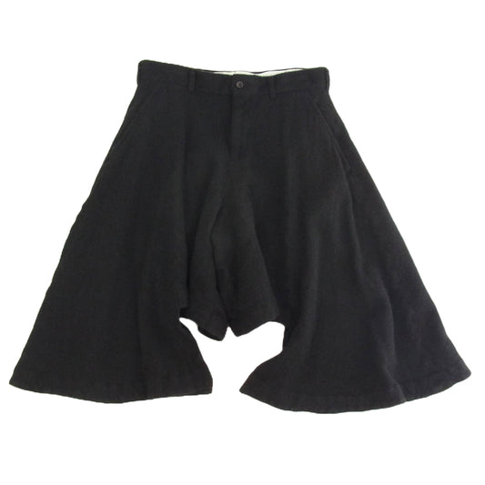 COMME des GARCONS HOMME PLUS コムデギャルソンオムプリュス AD2024 PN-P033-051 ウール 縮絨 黒 無地 パンツ ブラック系 S【極上美品】【中古】