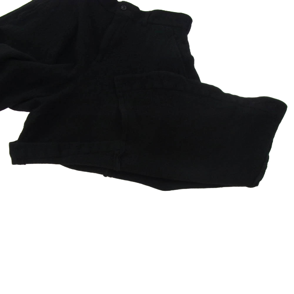 COMME des GARCONS HOMME PLUS コムデギャルソンオムプリュス AD2024 PN-P033-051 ウール 縮絨 黒 無地 パンツ ブラック系 S【極上美品】【中古】