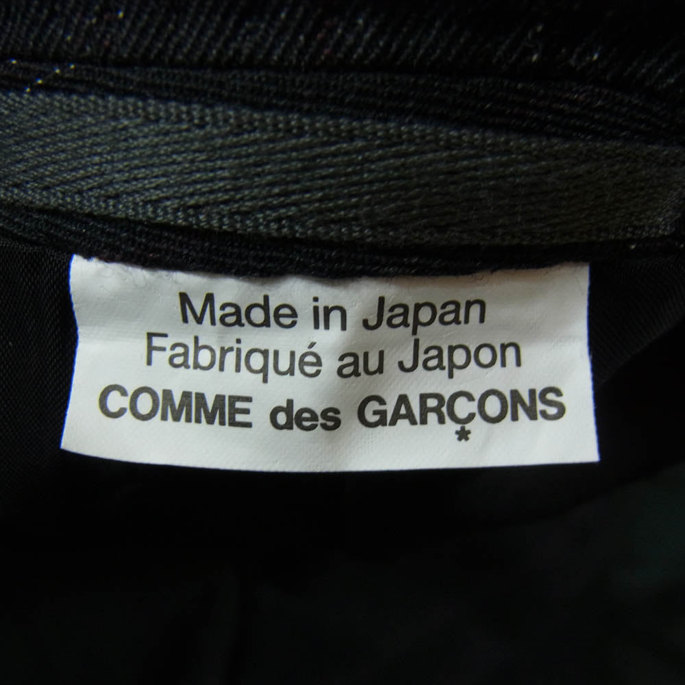 COMME des GARCONS HOMME DEUX コムデギャルソンオムドゥ AD2024 DN-J036 インサイドアウト ロゴ総柄 ウール テーラード ジャケット ブラック系 L【極上美品】【中古】