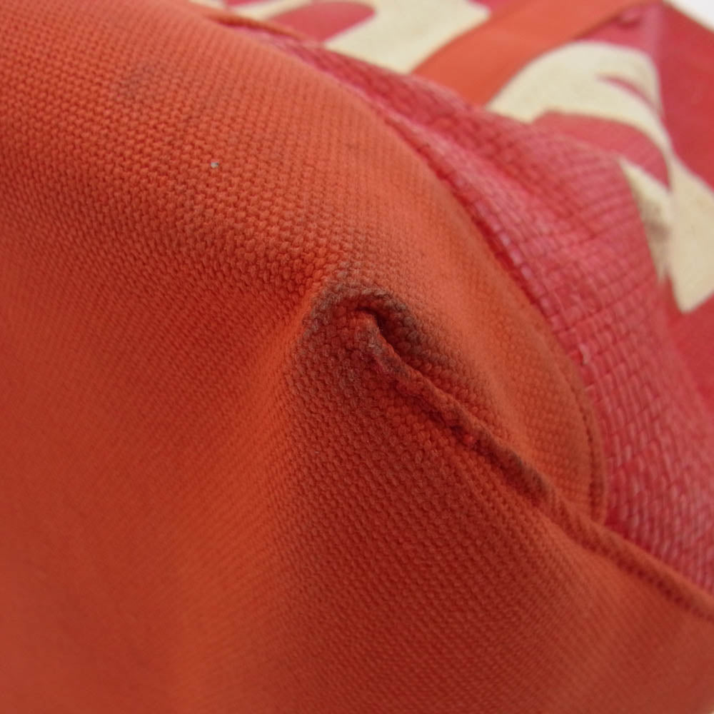 Supreme シュプリーム 20SS RAFFIA TOTE BAG ラフィア トート バッグ レッド系【中古】