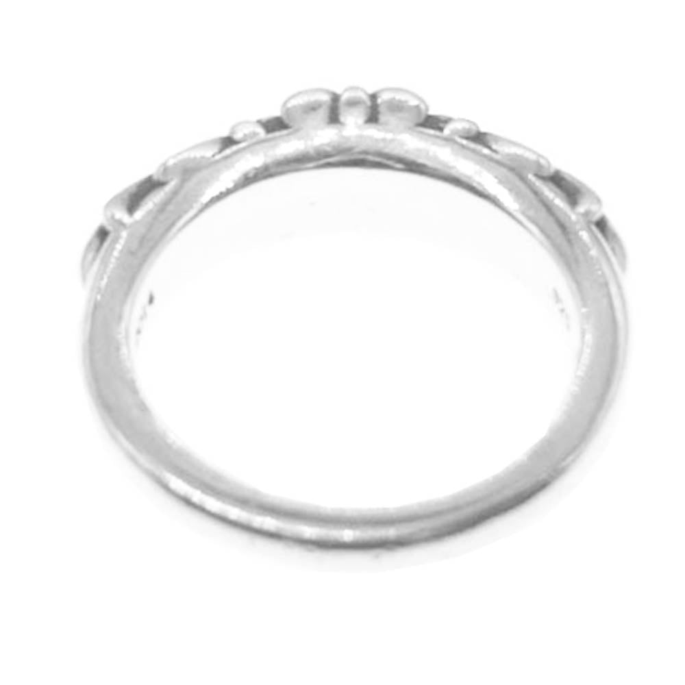 CHROME HEARTS クロムハーツ（原本無） BABY CLASSIC ベイビークラシック フローラルクロス リング シルバー系 9号【中古】