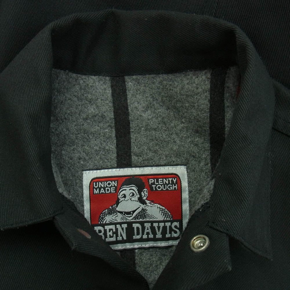 BEN DAVIS ベンデイビス UNION MADE 裏地ブランケット ジャケット カーバーオール ブラック系【中古】