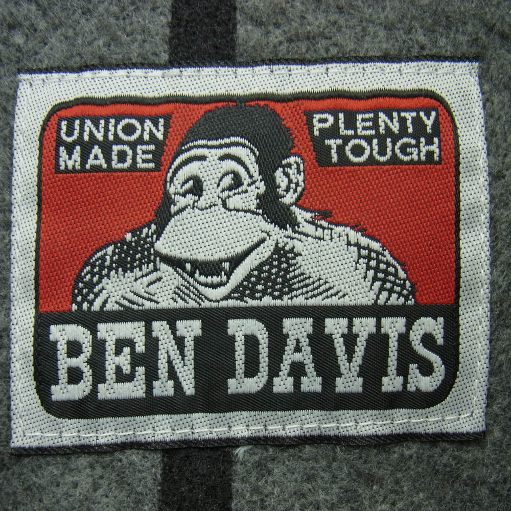 BEN DAVIS ベンデイビス UNION MADE 裏地ブランケット ジャケット カーバーオール ブラック系【中古】