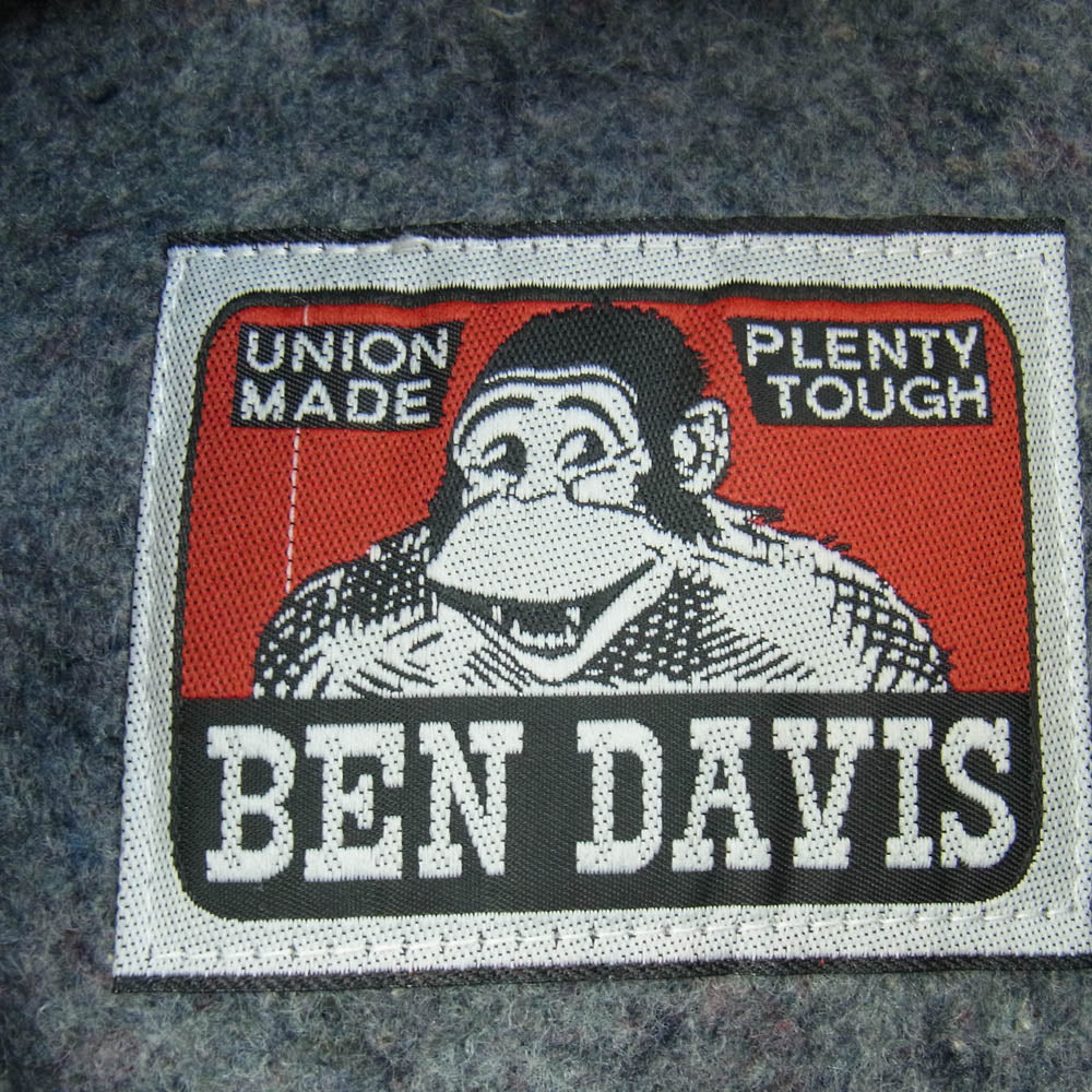 BEN DAVIS ベンデイビス UNION MADE 裏地ブランケット ジャケット カーバーオール ブラック系【中古】