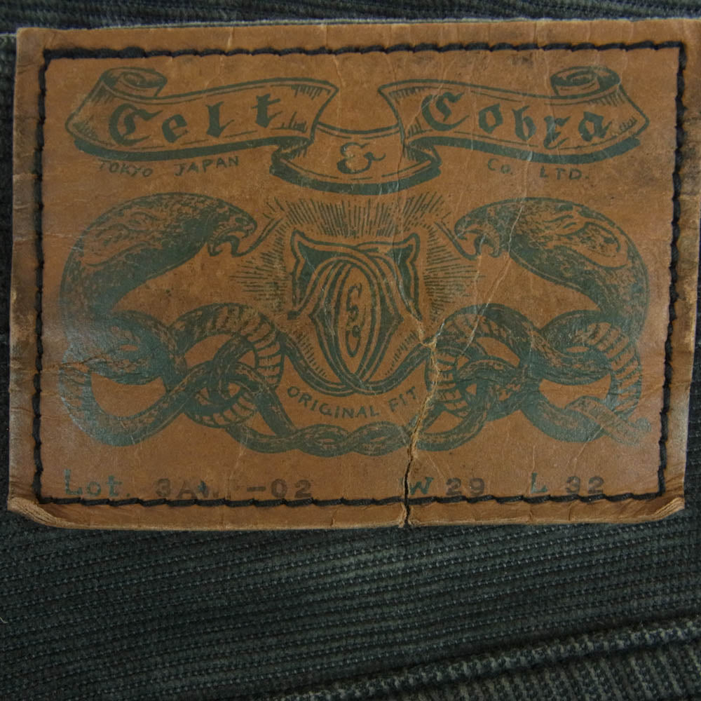 Celt&Cobra ケルト&コブラ 3AWP-02 コーデュロイ パンツ 日本製 ダークグレー系 W29 L32【中古】