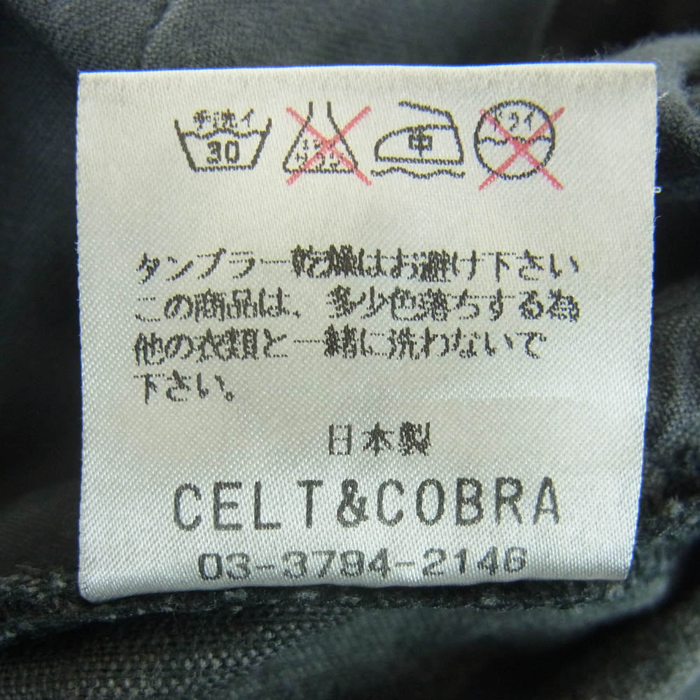 Celt&Cobra ケルト&コブラ 3AWP-02 コーデュロイ パンツ 日本製 ダークグレー系 W29 L32【中古】