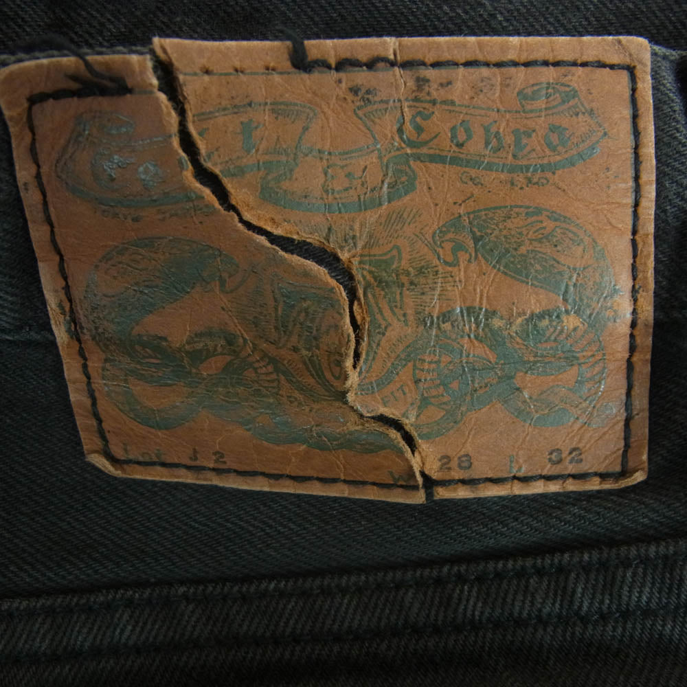 Celt&Cobra ケルト&コブラ J2 ブラック フレア デニム パンツ 日本製 ダークグレー系 W28 L32【中古】