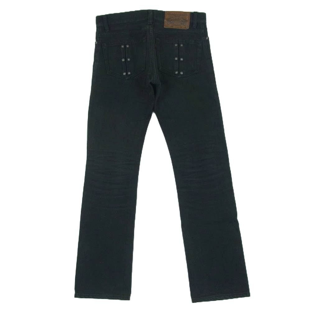 Celt&Cobra ケルト&コブラ J10 ボタンフライ ストレート ブラック デニム パンツ 日本製 ブラック系 W28 L32【中古】