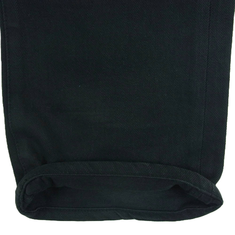 Celt&Cobra ケルト&コブラ J2-B レザーポケット フレア スリム ブラック デニム パンツ ブラック系 W28 L32【中古】