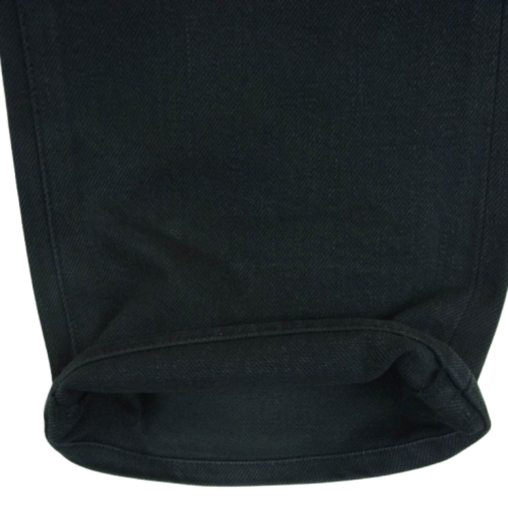 Celt&Cobra ケルト&コブラ J2-B レザーポケット フレア スリム ブラック デニム パンツ ブラック系 W29 L36【中古】