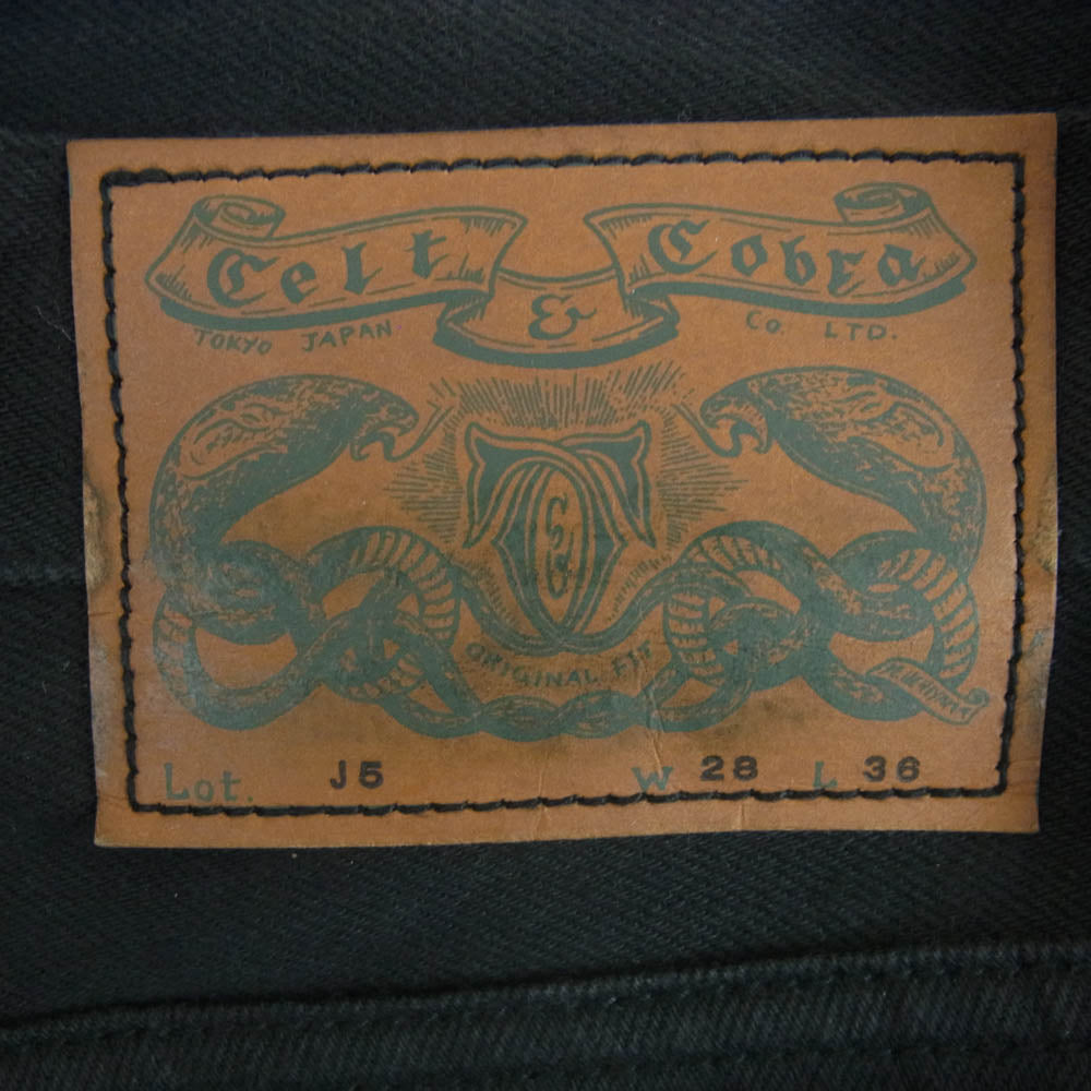 Celt&Cobra ケルト&コブラ J5 ブーツカット ブラック デニム パンツ 日本製 ブラック系 W28 L36【中古】